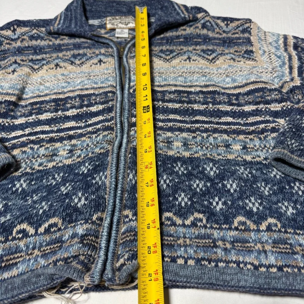 Vintage Heirloom Collectibles Women's XL Fair Isle Geometric Cardigan Sweater
